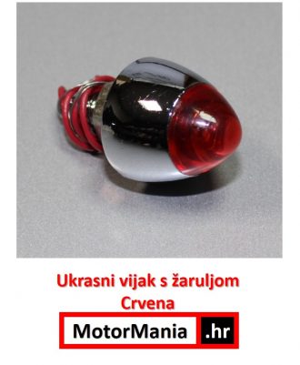 Ukrasni vijak s žaruljicom crveni