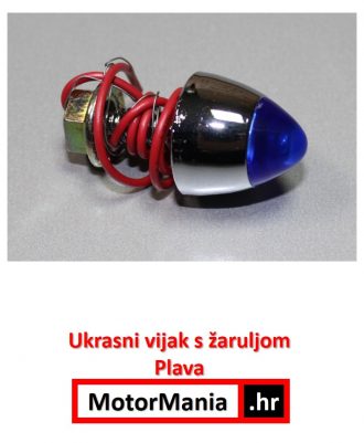 Ukrasni vijak s žaruljicom plavi